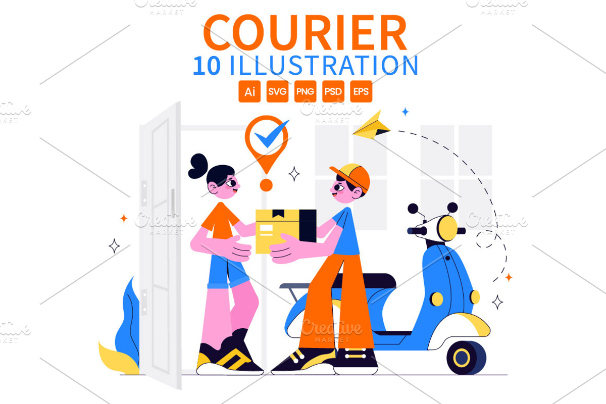 10 Courier or Delivery Service, a Work Illustration by denayunebgt (Photo 1 of 4)