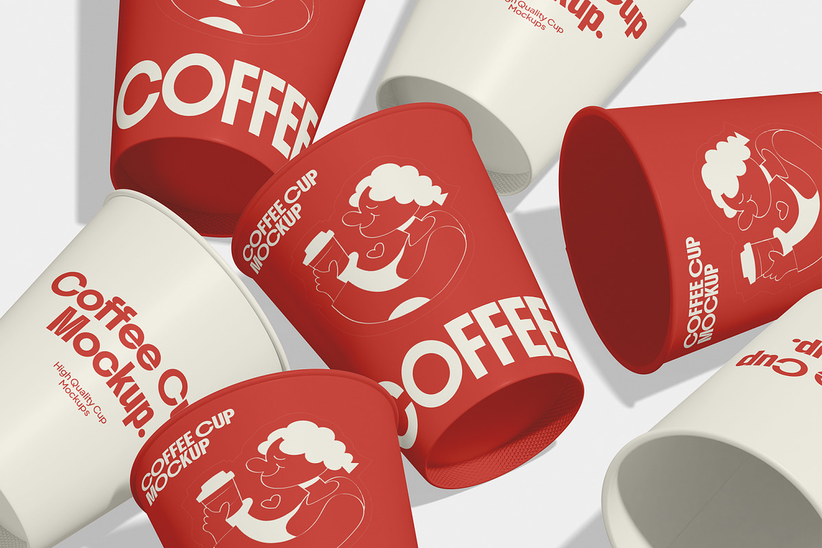 Coffee Cup Mockup, a Cups & Container Mockup by Unerispace (Photo 2 of 5)
