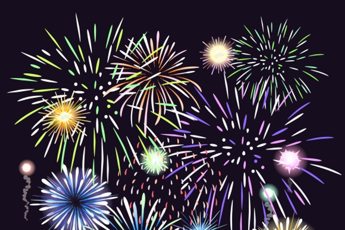 Animation of firework effect, a Background Graphic by Microvector (Photo 2 of 2)