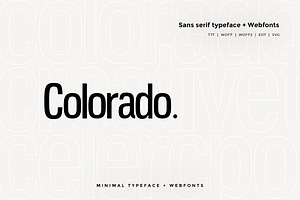 Colorado - Modern Typeface WebFont