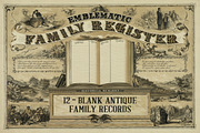 Antique Family Records - Blank, an Illustration by Blue Line Design (Thumbnail 1 of 10)