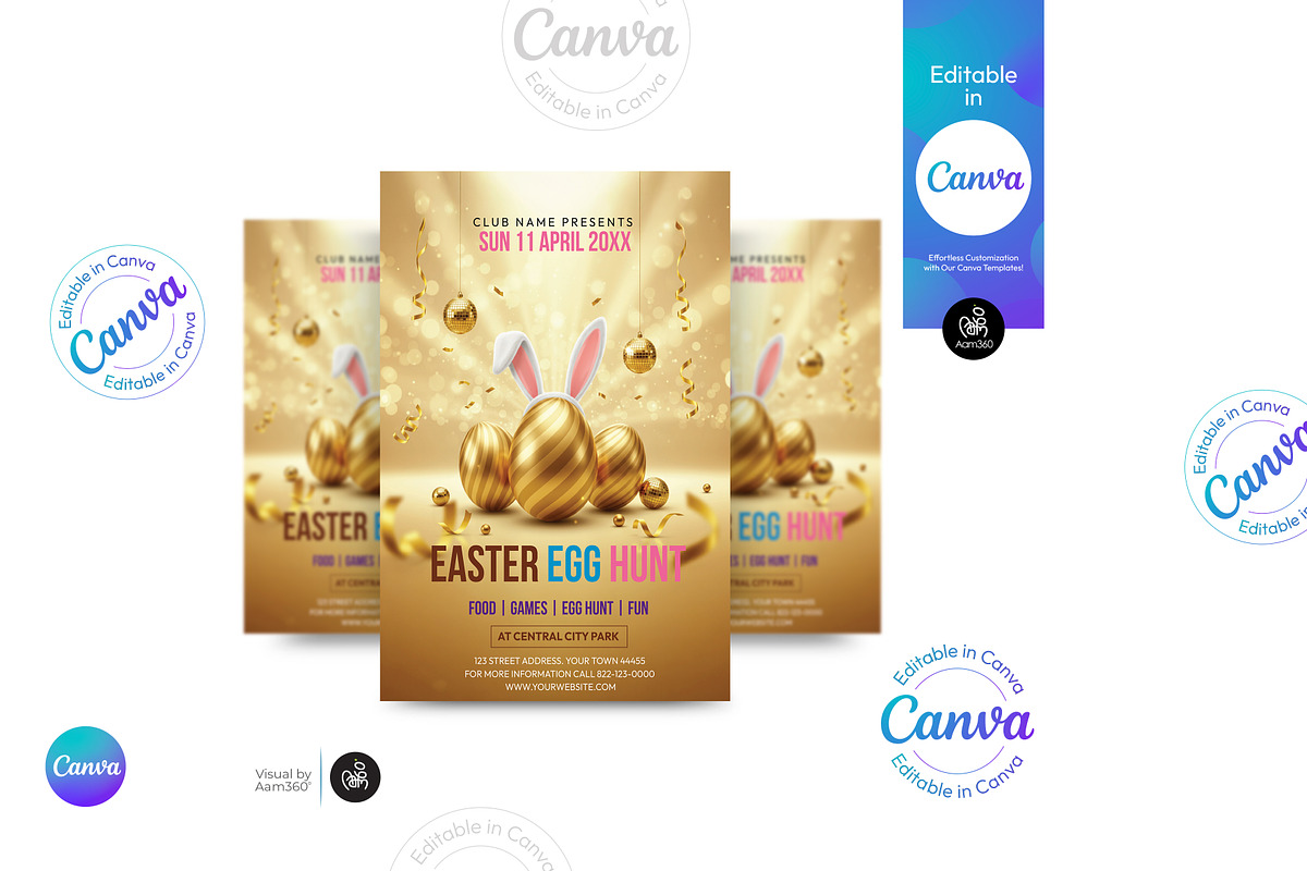 Easter Party Flyer Template, a Flyer Template by Aam360 (Photo 1 of 3)