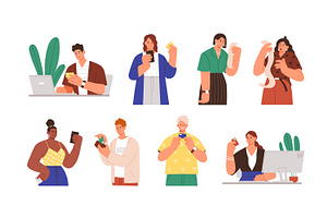 People with bank cards, receipts set, a Finance Illustration by Good Studio