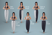 Wide Leg Pants Mockups and Top Yoga, a Bottom Mockup by Grow Design Craft Studio (Thumbnail 5 of 7)