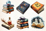 Halloween Books Clipart PNG, an Illustration by Dream Creation (Thumbnail 3 of 7)