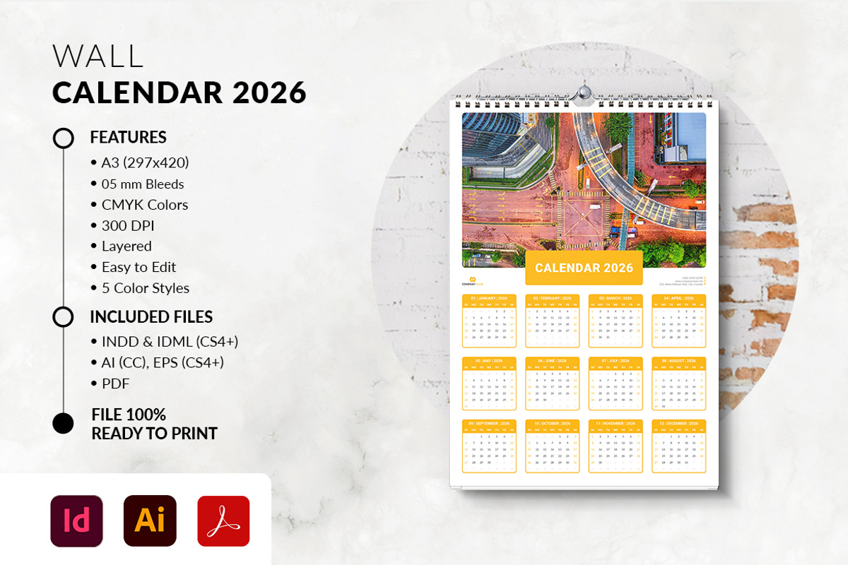 2026 Printable Wall Calendar