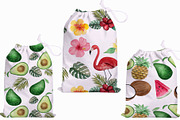 Watercolor Tropical Set, a Food Illustration by Pretty light (Thumbnail 6 of 7)