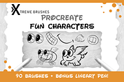 Procreate Fun Characters Kit!!!, a Brush Add-On by Extreme Brushes (Thumbnail 1 of 8)