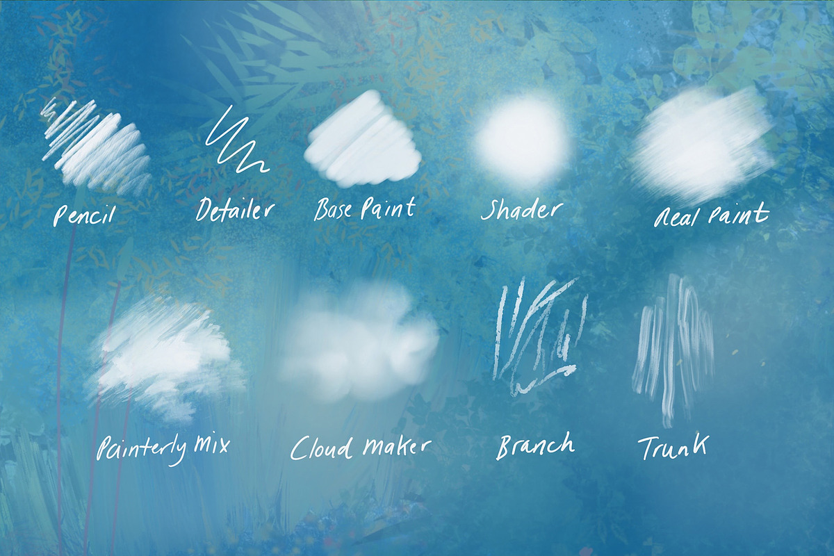 Nature Studio - Procreate Brushes, a Brush Add-On by Mels Brushes