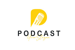 Microphone logo design for podcast, a Branding & Logo Template by Maylianaw28