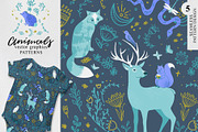 Forest and tropical animals patterns, a Pattern Graphic by WalnutBird (Thumbnail 3 of 8)