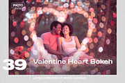 Valentine Heart Bokeh Overlays, a Texture Graphic by PhotoSpirit (Thumbnail 1 of 8)
