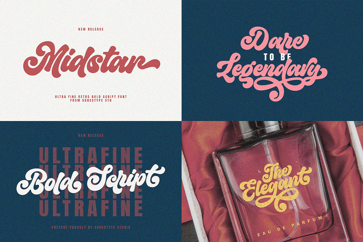 Modern Vintage - Font Bundle, a Script Font by Subectype Studio (Photo 3 of 9)