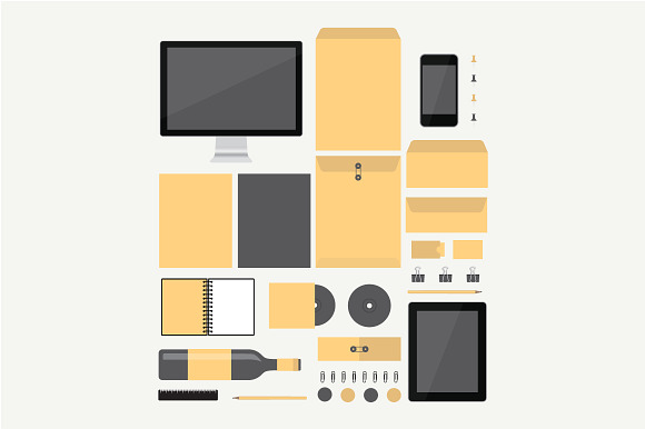 Yellow branding set preview 2