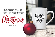 Christmas Scene Creator Backgrounds, a Product Mockup by SarahDesign (Thumbnail 1 of 8)