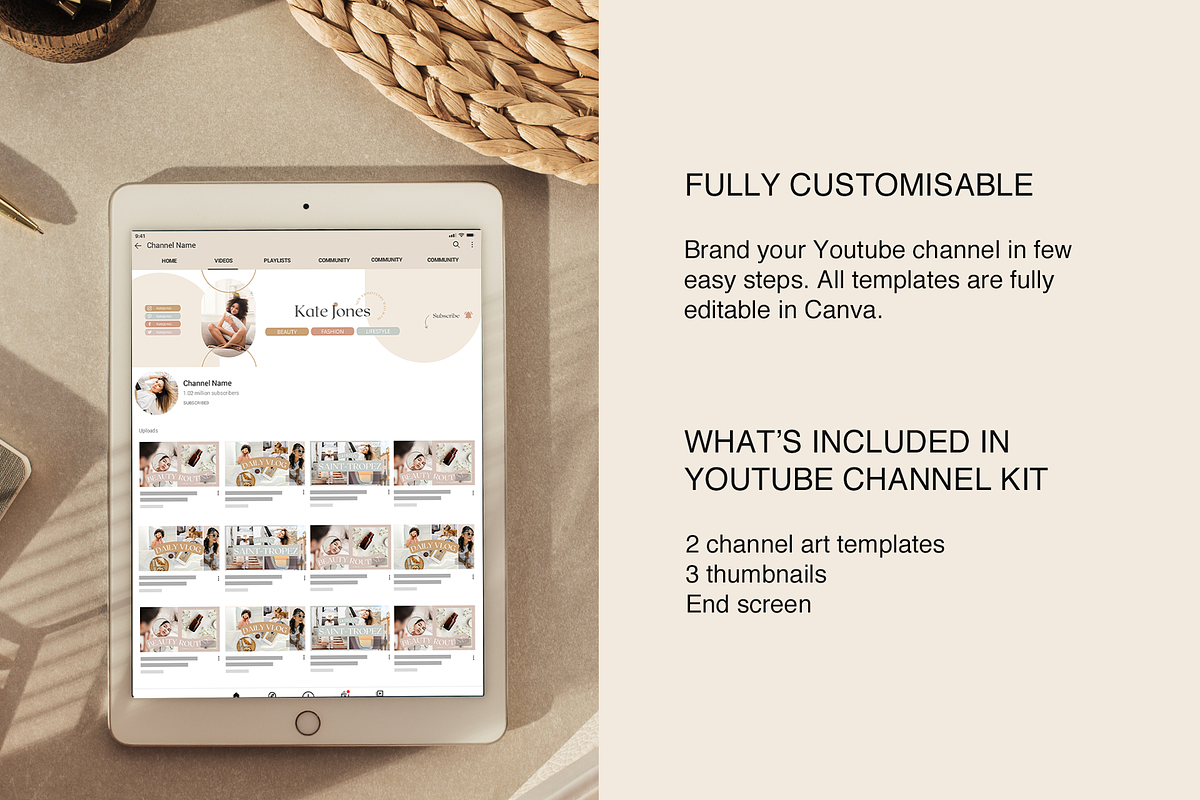 YouTube Channel Branding Kit | Canva, a Social Media Template by Templates Boutique (Photo 7 of 8)