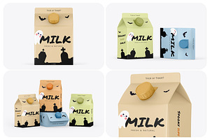 Halloween Milk Carton Mockups