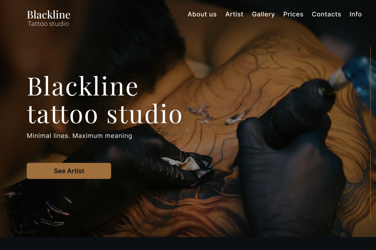 Tattoo Studio Branding & Website, a Branding & Logo Template by WebDesignDaria (Photo 1 of 4)
