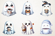Ghost with Coffee Clipart, an Illustration by RobertsArt (Thumbnail 6 of 7)