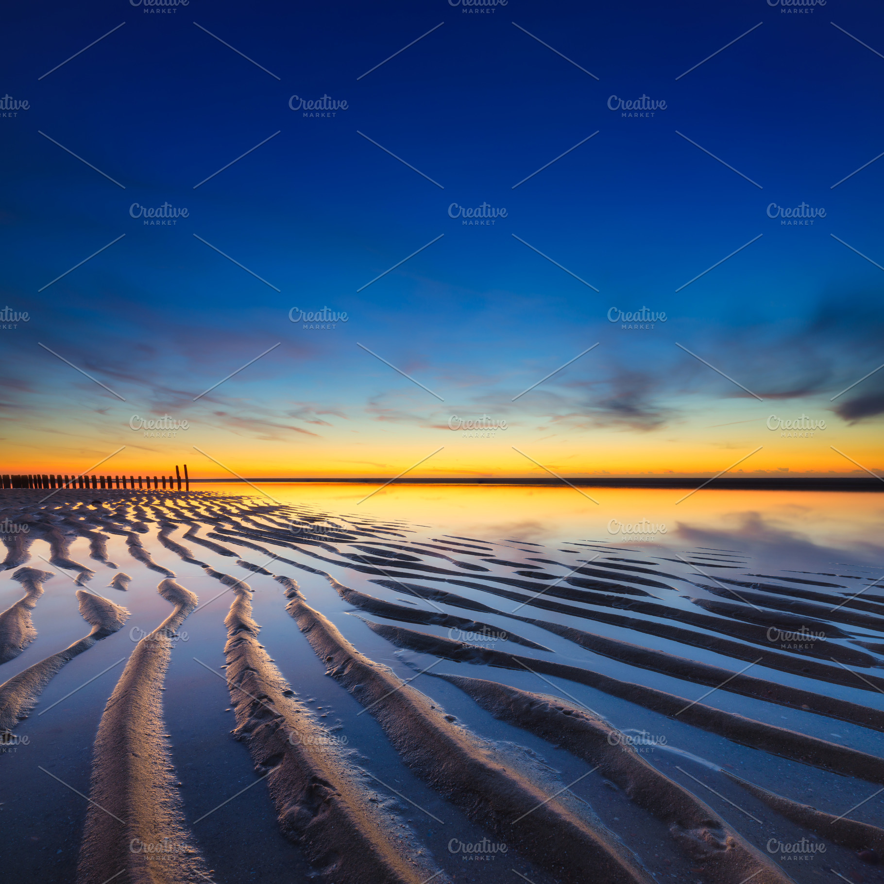 A seascape during sunset, a Nature Photo by Landscape and travel