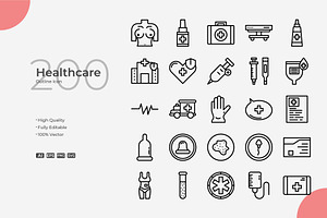 Healthcare Outline Icons, an Outline Icon by Bloodline