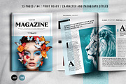 Clean Magazine Print Layout Template, a Magazine Template by Grkic Creative (Thumbnail 1 of 13)