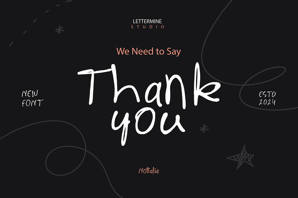 Nottalie – Casual Handwritten Font, a Handwritten Font by Lettermine (Photo 10 of 10)