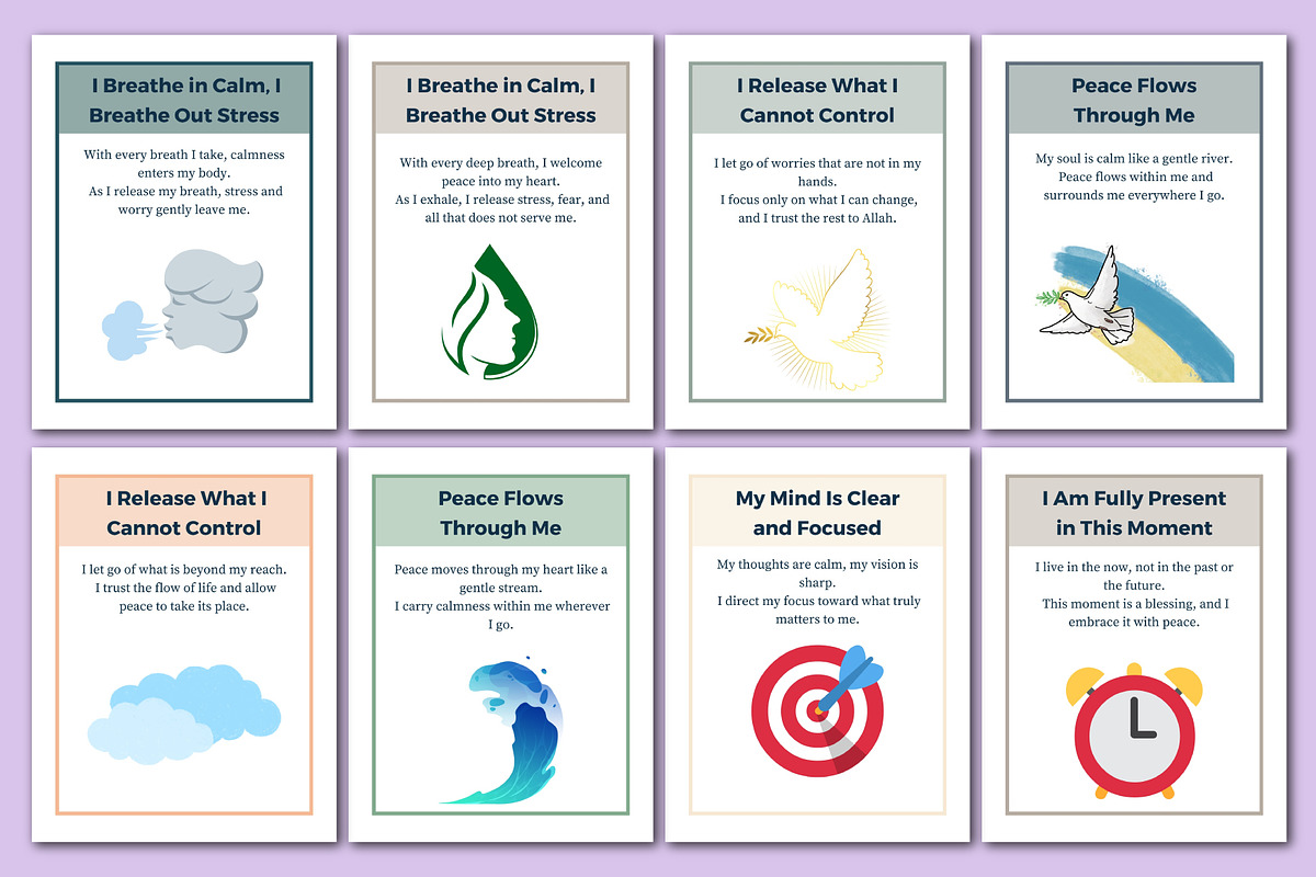 50+ Mental Resilience Affirmation, a Stationery Template by Designmela01 (Photo 5 of 6)