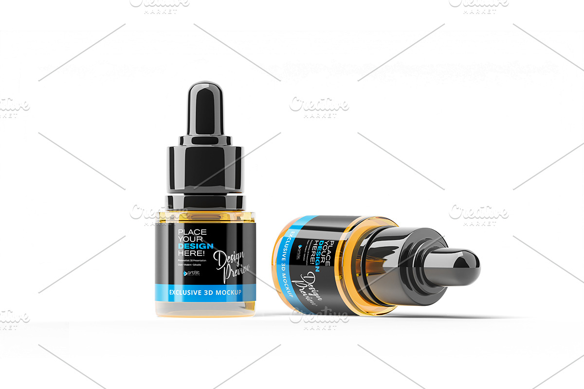 Plastic Dropper Bottle Mockup, a Packaging Mockup by artBit Design Studio (Photo 3 of 6)
