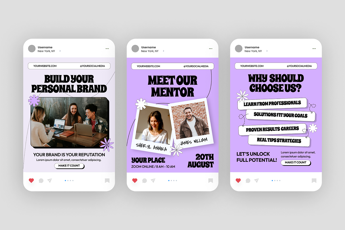 Personal Branding Instagram Post, a Social Media Template by MMPixelCraft (Photo 3 of 3)