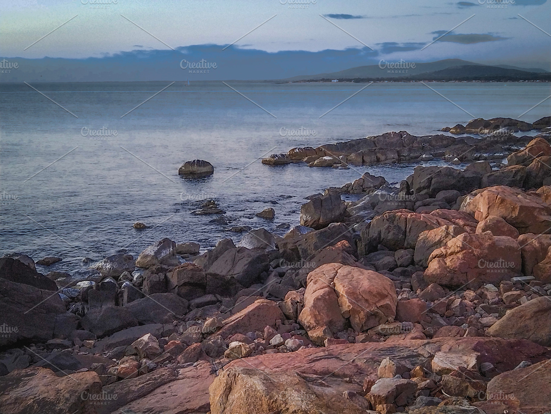 Rocky coastline at afternoon, piriapolis, uruguay, a Nature Photo by DanFLCreativo