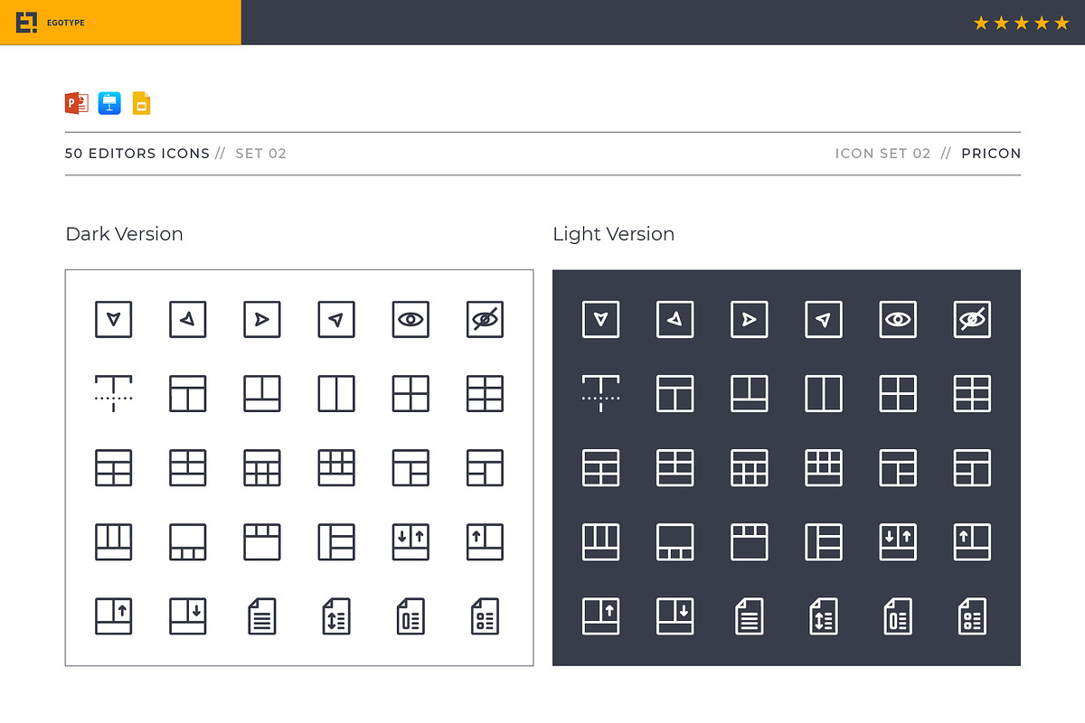 Pricon - Editors Icon Set 02, a Presentation Template by Egotype (Photo 3 of 7)