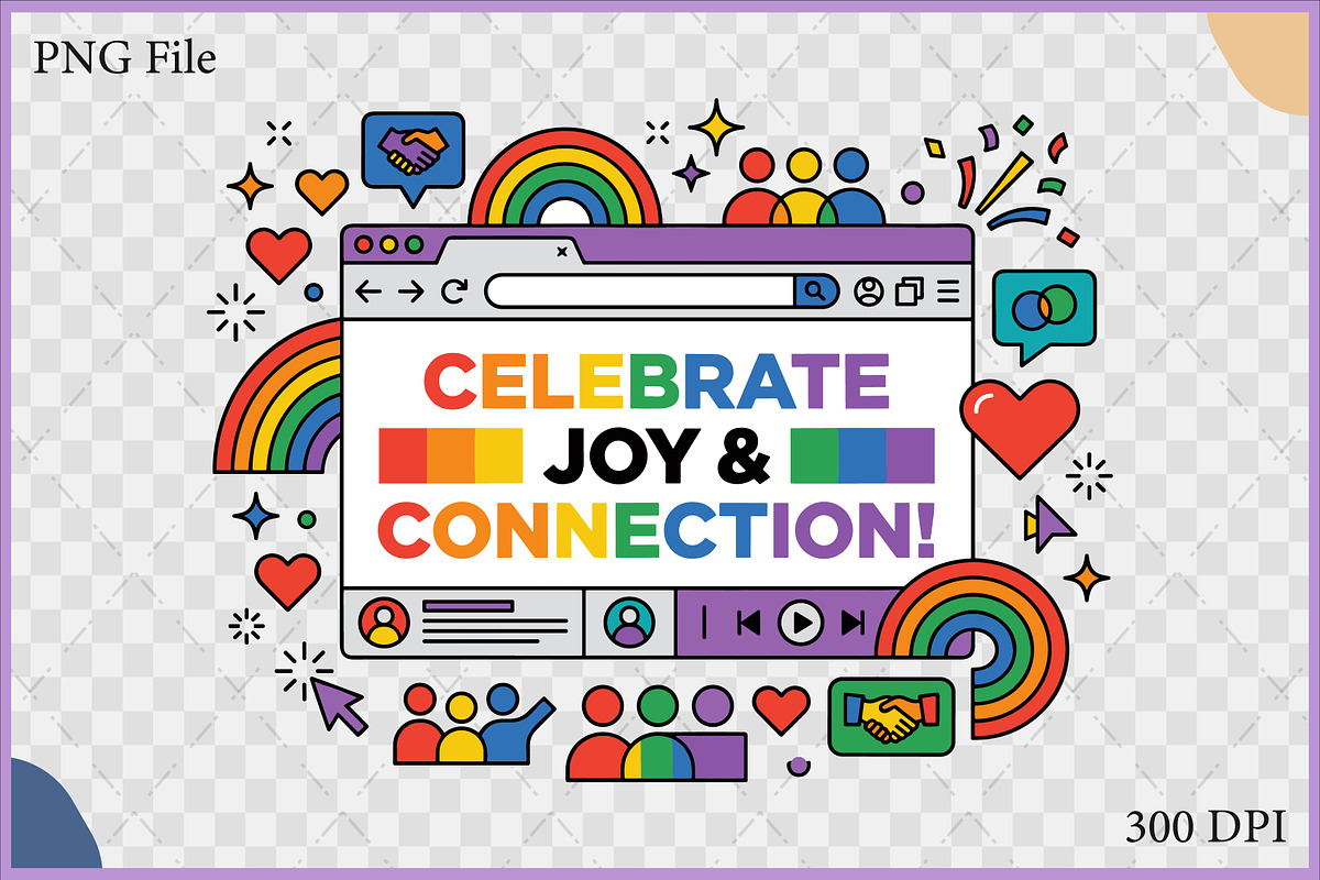 Rainbow Browser Window Ui Vector PNG, an Object Illustration by Gfx Expert Team (Photo 2 of 3)