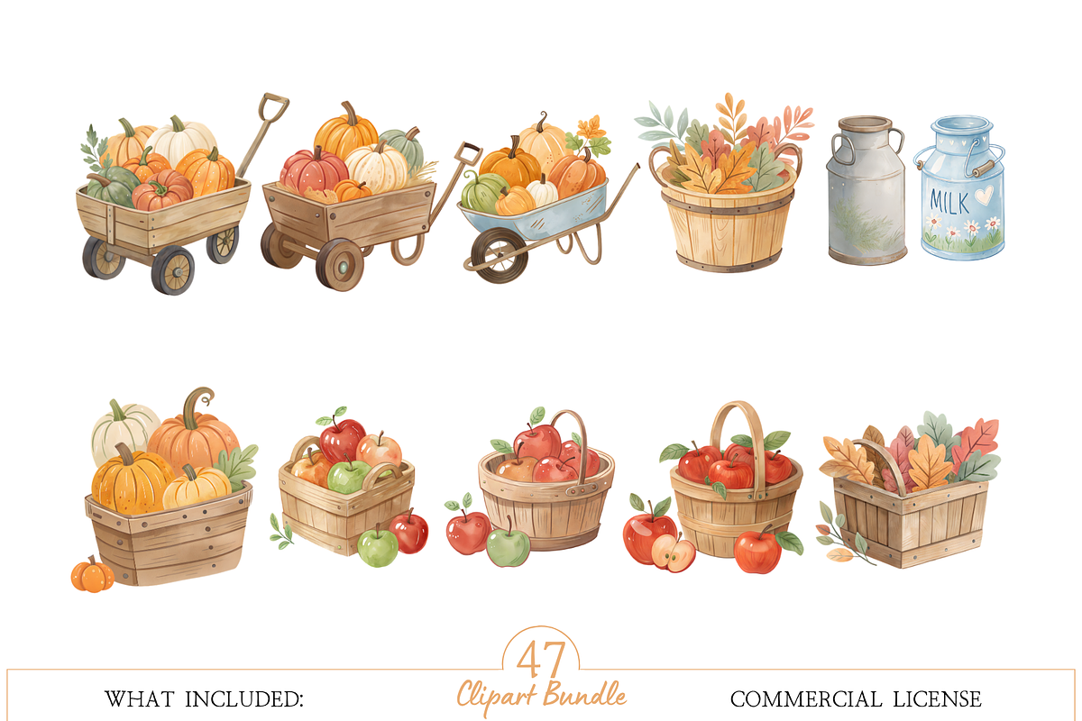 Watercolor Farm Animals Clipart, an Animal Illustration by MockupWizard (Photo 4 of 6)