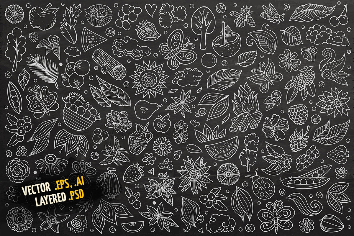 Summer Nature Objects & Symbols Set, a Seasonal Illustration by BALABOLKA (Photo 4 of 4)