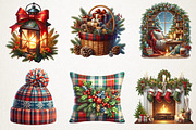 Cozy Christmas Watercolor Set, an Illustration by RobertsArt (Thumbnail 2 of 7)
