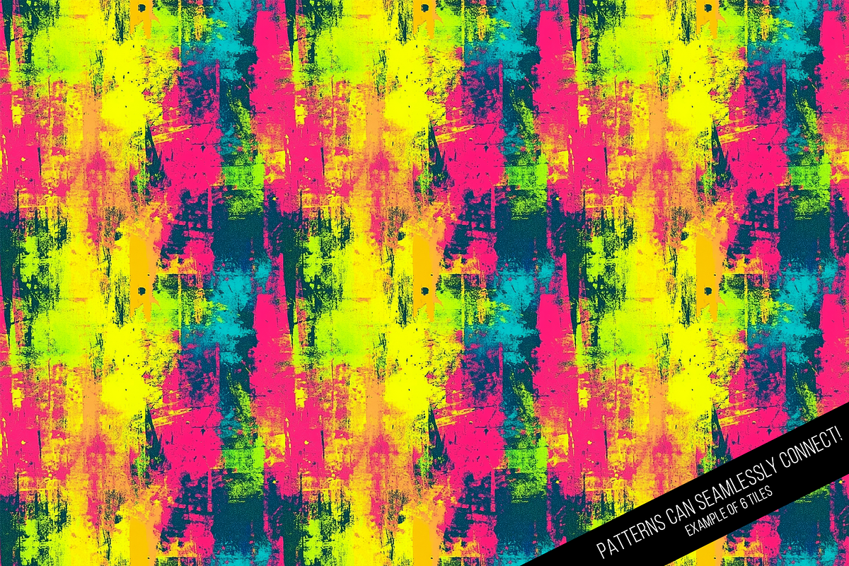 Neon Grunge Seamless - Volume 1, a Pattern Graphic by Chromolume Studio (Photo 12 of 15)
