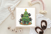 Black Cats Christmas Tree PNG, an Illustration by CraftArtStudio (Thumbnail 4 of 4)