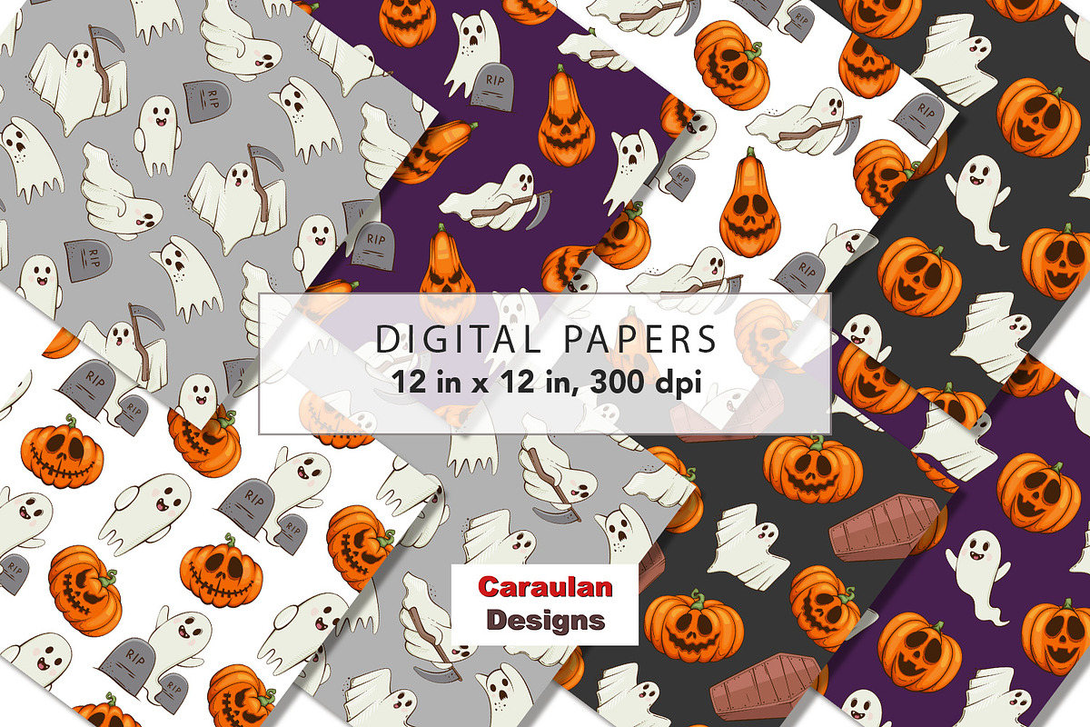 Halloween Patterns Collection, a Pattern Graphic by Serghei Caraulan (Photo 7 of 9)
