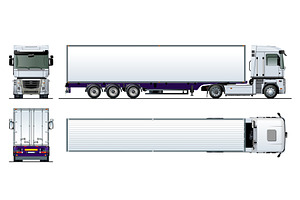 Vector Cargo Semi Truck Template