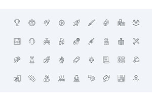 Game video genres gameplay icons, a Technology Illustration by Lemberg Vector