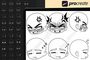320 Procreate Chibi Boy Head Stamps, a Brush Add-On by DrawingStoryShop (Thumbnail 8 of 8)