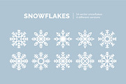 Winter snow flakes. Xmas icons set, an Object Illustration by Good Studio (Thumbnail 1 of 12)