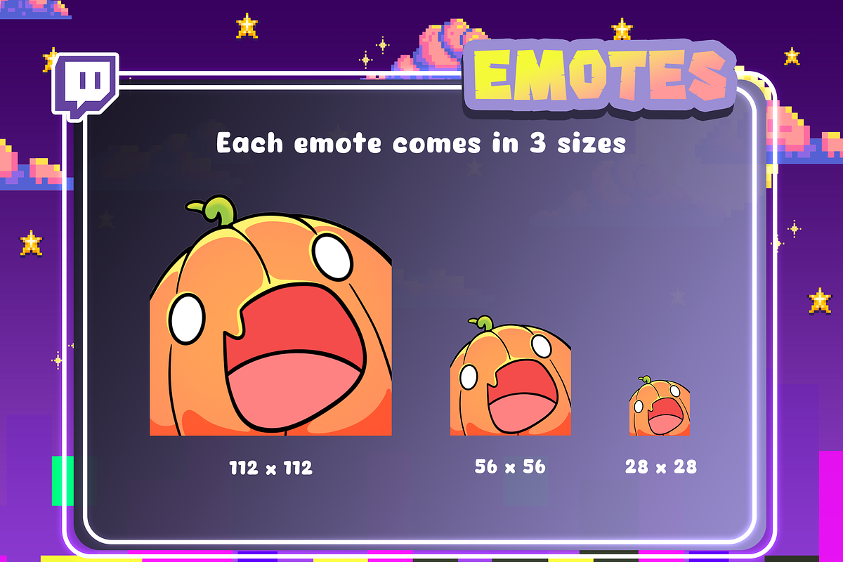 Pumpkin Twitch Emotes, an Emoji Icon by Pixel Picasso Studio (Photo 2 of 5)