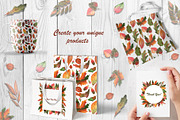 Watercolor Autumn Leaves, an Illustration by TanataDesign (Thumbnail 5 of 6)