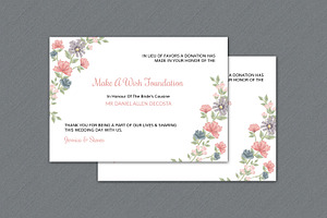 Wedding Favor Donation Card Template