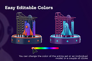 3D space icon pack, a Templates & Theme by Dope Design (Thumbnail 2 of 9)