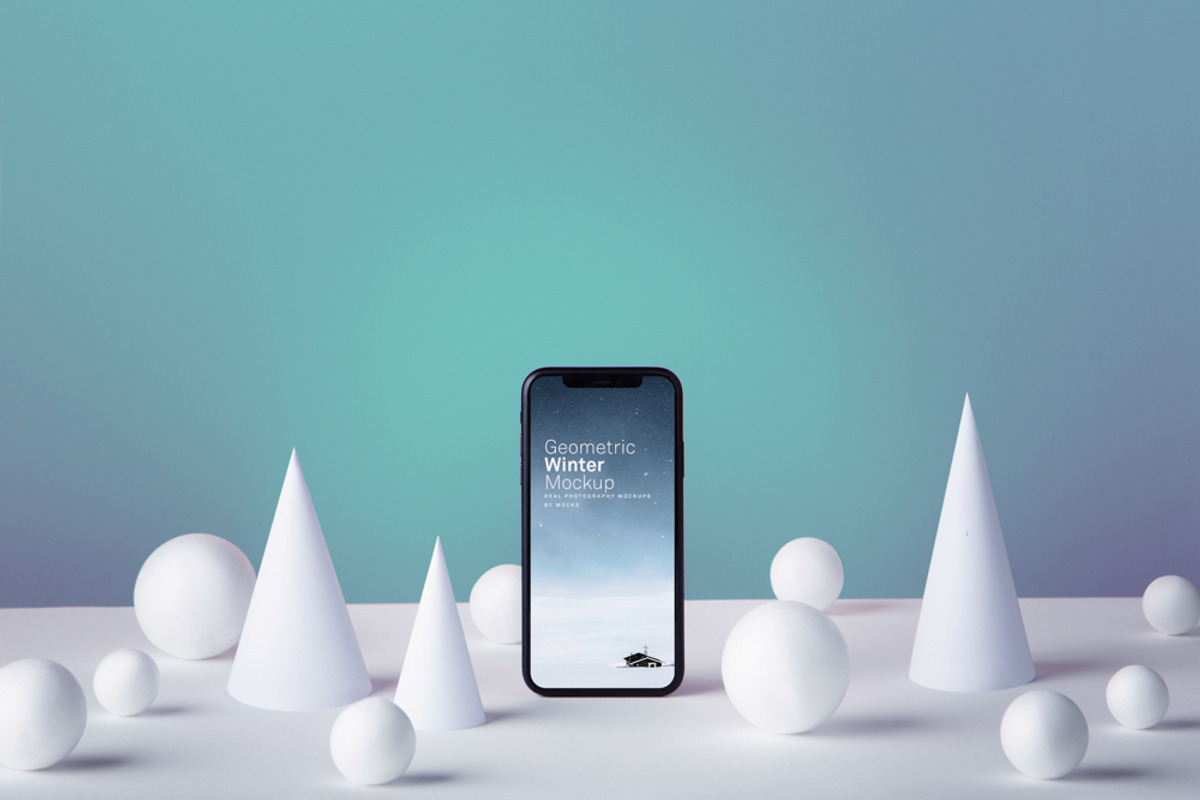 Phone Winter Mockup Set, a Product Mockup by Mockura (Photo 6 of 6)