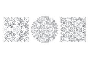 Celtic square and circular knots, an Object Illustration by RevelStockart