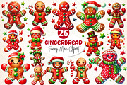 Funny Gingerbread Man Clipart PNG, a Work Illustration by Dream Creation (Thumbnail 1 of 5)